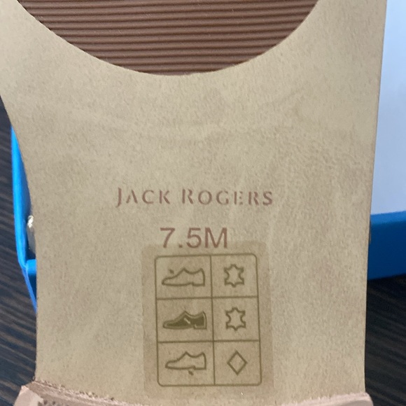 NEW JACK RODGER SIZE 7.5 GOLD/TAN SANDALS SMALL PLATFOR - Picture 5 of 5